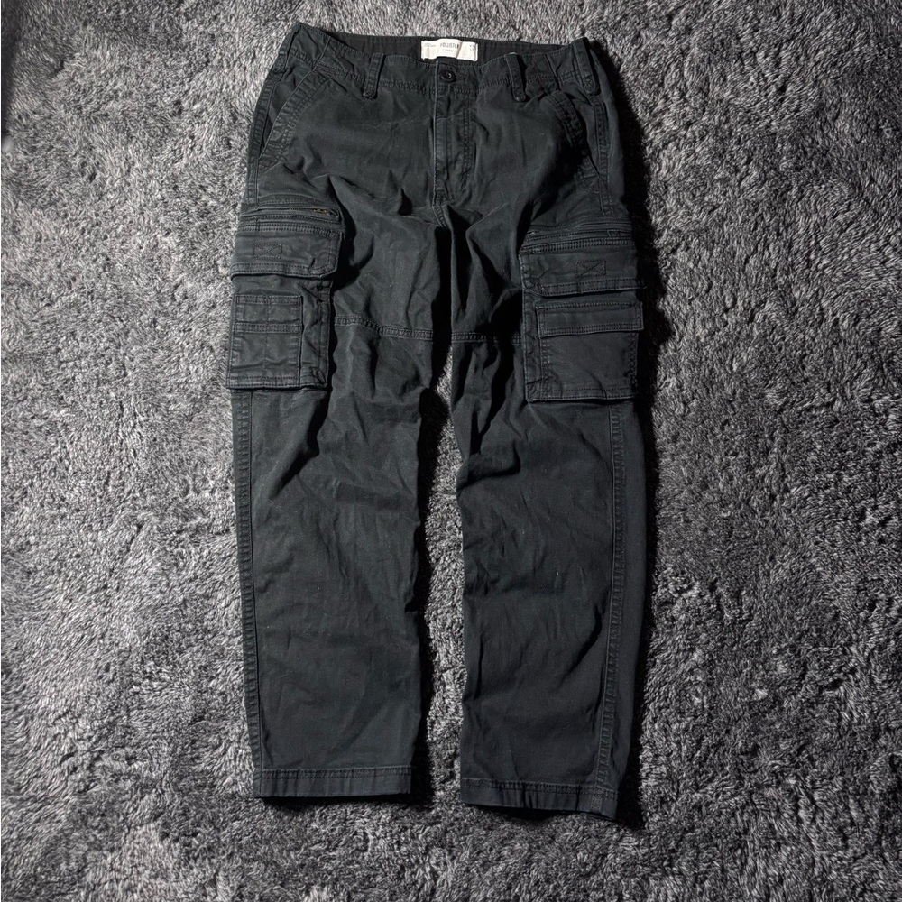Hollister Black Cargo Pants Tactical Style